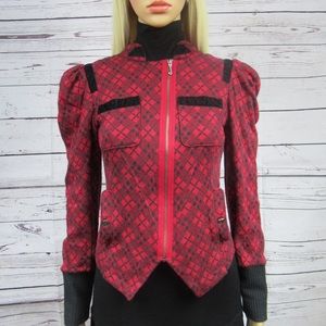 Juicy Couture jacket  with black velvet trim.